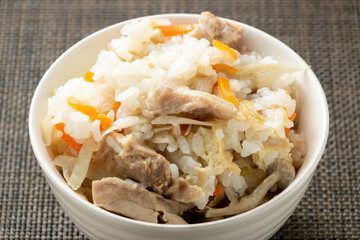 五目炊き込みご飯。
