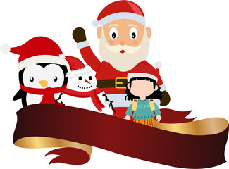 Christmas Character With Ribbon