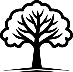 simple tree vector symbol
