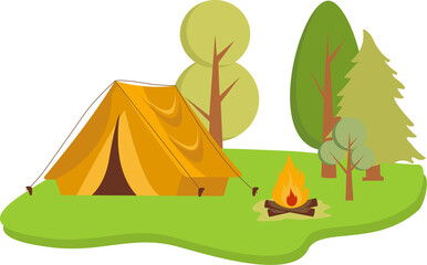 Camping Tent Illustration