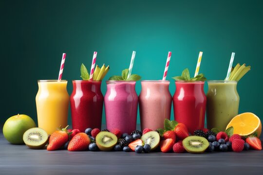 Fruitful Bliss: Colorful and Healthy Fruit Smoothies