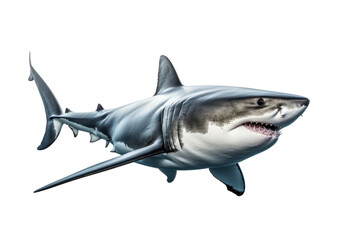 Apex Predator: The Great White Shark's Reign in the Ocean isolated on transparent background