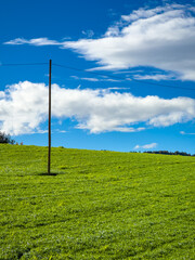 field and blue sky