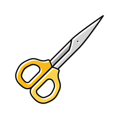 scissors embroidery hobby color icon vector. scissors embroidery hobby sign. isolated symbol illustration