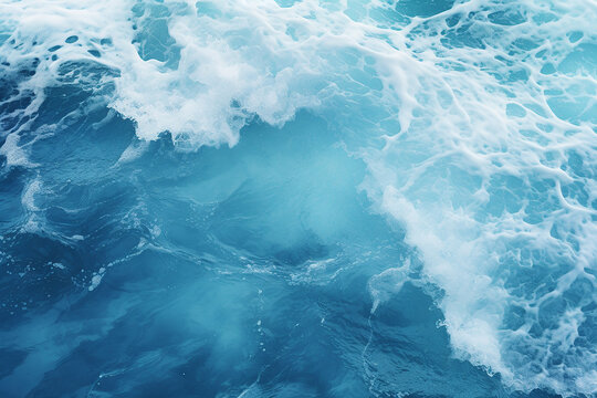 Generative AI Image of Clear Water Background with Sea Waves