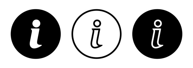 simple icon of information and explanation button