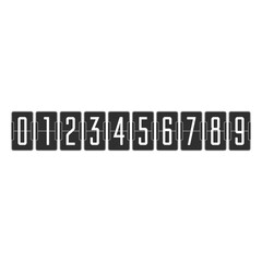 Vector illustration of flip numbers.