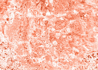 Fototapeta premium Abstract texture background. Peach fuzz and white color. Chaotic spots of various sizes. Blurred and indistinct in places. Marble effects. Psychedelic