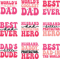 Father's day retro svg design bundle and digital dawonlod