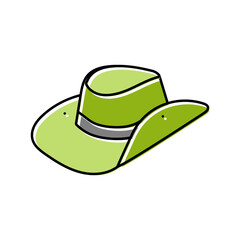 safari hat cap color icon vector. safari hat cap sign. isolated symbol illustration