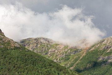 Kinsarvik mountains in Norway