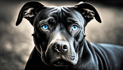 portrait of a black dog