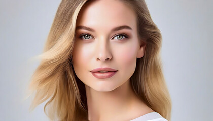 Naklejka premium Portrait of a beauty blonde woman