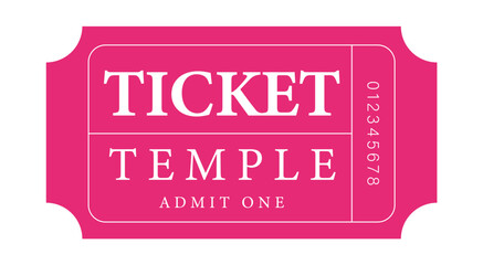 Admit one ticket, Pink ticket