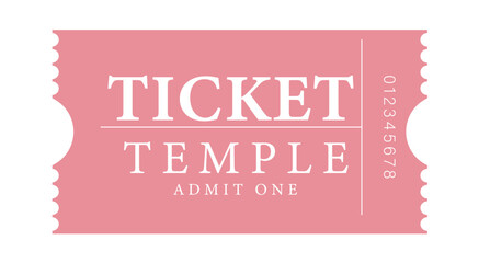 Ticket design, Ticket design template., admit one ticket, illustration of a ticket