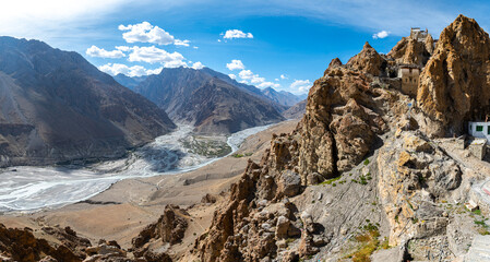 panoramic view of spiti valley, india