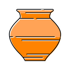 kalash water pot hinduism color icon vector. kalash water pot hinduism sign. isolated symbol illustration
