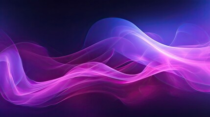 Image of purple wave pulsating on a dark background