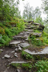 Monks steps Lofthus Norway hiking path