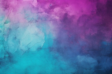 Fototapeta na wymiar Purple and teal blue grunge concrete wall background