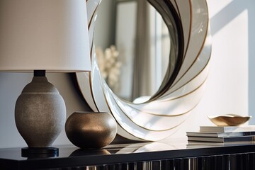 Detail of mirror in living room