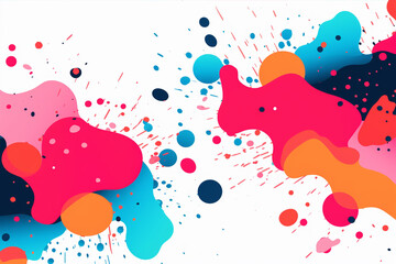 Art background with bright colored spots on a white background