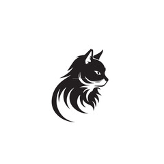 Cat in cartoon, doodle style. Isolated 2d vector illustration in logo, icon, sketch style, Eps 10, black and white. AI Generative