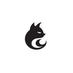 Cat in cartoon, doodle style. Isolated 2d vector illustration in logo, icon, sketch style, Eps 10, black and white. AI Generative