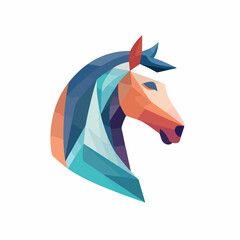 Vectorial Horse in cartoon, doodle style. Isolated 2d vector illustration in logo, icon, sketch style, Eps 10. AI Generative