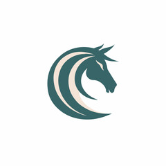 Vectorial Horse in cartoon, doodle style. Isolated 2d vector illustration in logo, icon, sketch style, Eps 10. AI Generative - obrazy, fototapety, plakaty