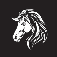 Vectorial Horse in cartoon, doodle style. Isolated 2d vector illustration in logo, icon, sketch style, Eps 10. AI Generative