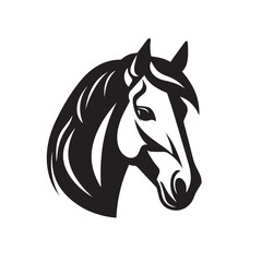 Vectorial Horse in cartoon, doodle style. Isolated 2d vector illustration in logo, icon, sketch style, Eps 10. AI Generative