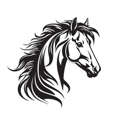 Vectorial Horse in cartoon, doodle style. Isolated 2d vector illustration in logo, icon, sketch style, Eps 10. AI Generative