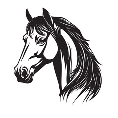 Vectorial Horse in cartoon, doodle style. Isolated 2d vector illustration in logo, icon, sketch style, Eps 10. AI Generative