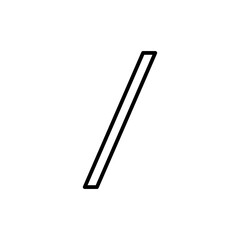 Slash vector line icon illustration