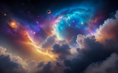 Obraz premium planet like the sun cold dwarf sky stars cold