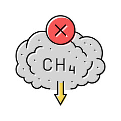 methane reduction environmental color icon vector. methane reduction environmental sign. isolated symbol illustration