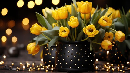 Tulips On Bright Background, Background, High Quality Photo, Hd