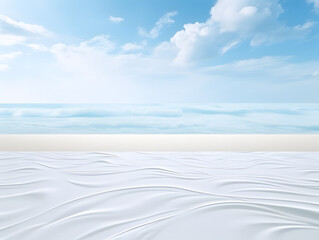 Fototapeta na wymiar 3d rendering of abstract seaside blue sky.