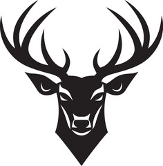 Graceful Stag Modern Deer Head Logo Design Wildlife Majesty Deer Head Vector Icon
