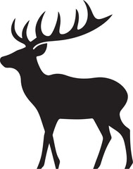 Stag Serenity Deer Head Vector Artwork Emblematic Beauty Deer Head Icon Design