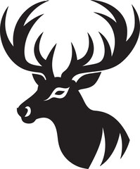 Emblematic Beauty Deer Head Icon Design Wilderness Majesty Deer Head Logo Vector Design