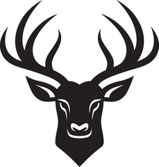 Stag Elegance Deer Head Logo Design Vector Wild Majesty Deer Head Emblem Vector Icon
