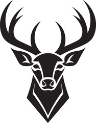 Natural Grace Deer Head Icon Design Emblematic Elegance Deer Head Vector Emblem