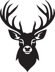 Wilderness Icon Deer Head Logo Design Icon Stately Antlers Deer Head Emblem Vector Design