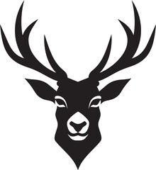 Graceful Wilderness Deer Head Logo Vector Design Majestic Icon Deer Head Emblem Vector Art