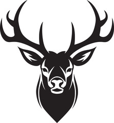 Wilderness Majesty Deer Head Icon Design Antler Impressions Deer Head Logo Vector Design