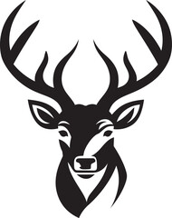 Emblematic Stag Deer Head Logo Design Icon Natures Splendor Deer Head Vector Graphic