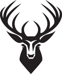 Majestic Antlers Deer Head Emblem Vector Design Graceful Wilderness Deer Head Vector Icon