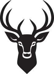 Obraz premium Symbolic Stag Deer Head Icon Design Natures Elegance Deer Head Logo Vector Art